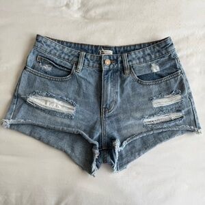 Billabong Distressed Mini Jean Shorts